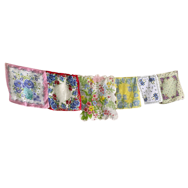 this is an image of a banner of hankies