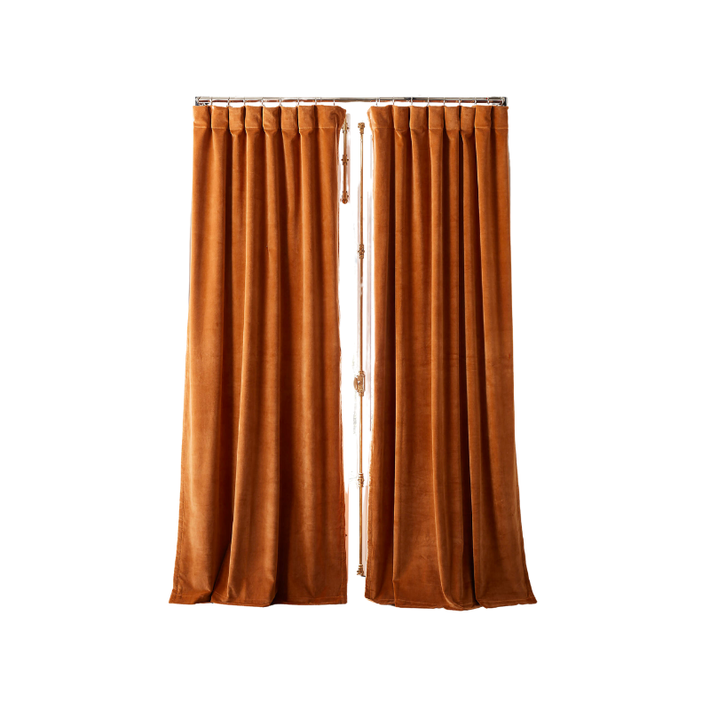 this is an image of orange curtains