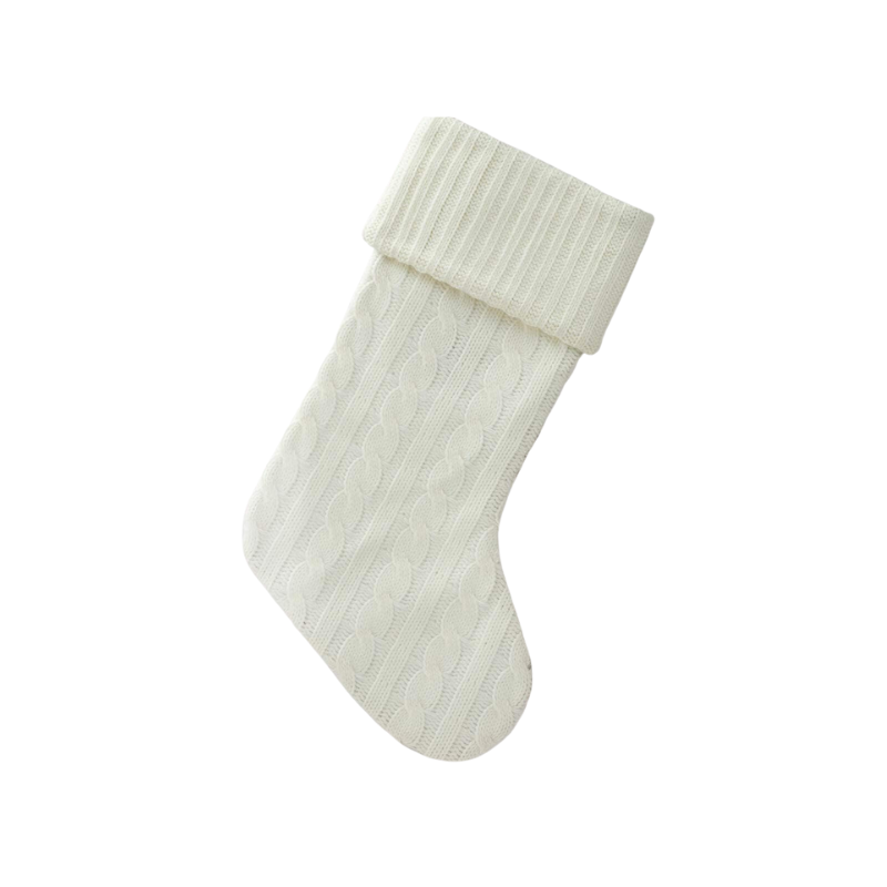 this is an image of a white stocking