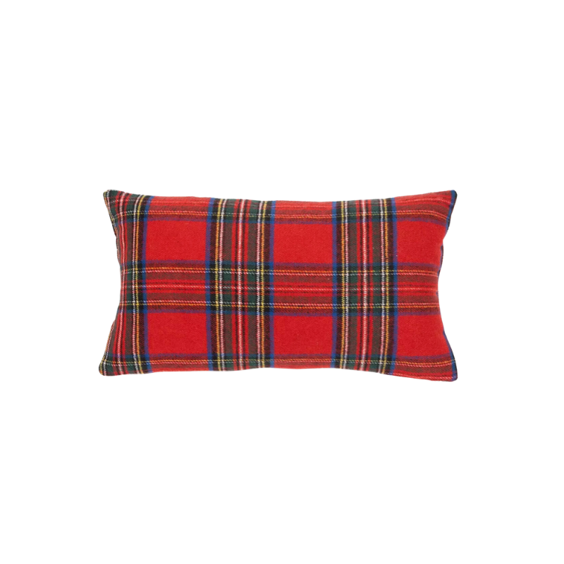 this is an image of a tartan pillow