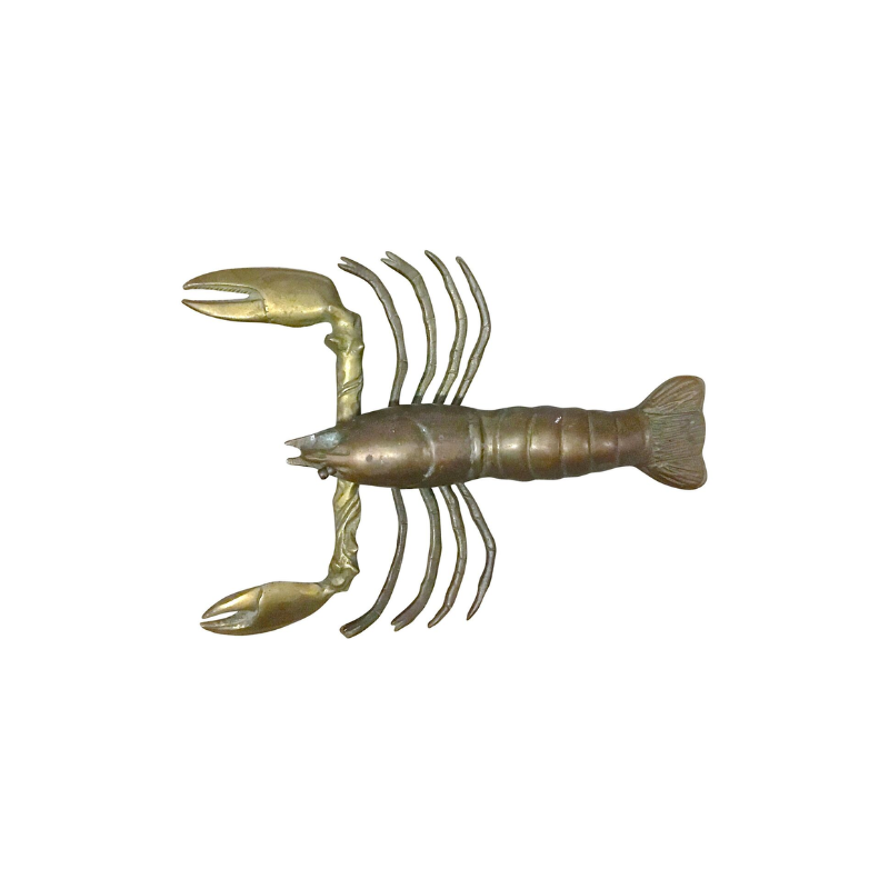 this is an image of a brass lobster